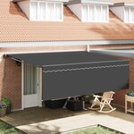 vidaXL Auvent Rétractable Anthracite 450 × 350 cm