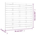 vidaXL Tête de lit murale Marron miel 81x3x91 5 cm Bois massif de pin