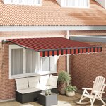 vidaXL Auvent Rétractable orange et marron 300 x 250 cm