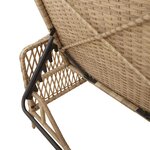 vidaXL Chaise longue avec coussin Beige 157 x 55 x 92cm polyrotin