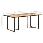 vidaXL Table de salle à manger 180 cm Bois de manguier brut