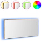 vidaXL Miroir chêne artisanal 80 x 37 cm Verre et Bois Ingénierie