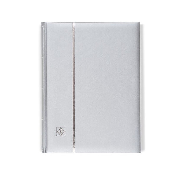 Classeur Comfort métallique 64 pages noires pour timbres. Couleur - argent