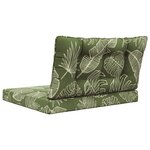 vidaXL Coussin de canapé d'extérieur 2 Pièces Modèle feuille Polyester