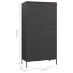 vidaXL Garde-robe Anthracite 90x50x180 cm Acier