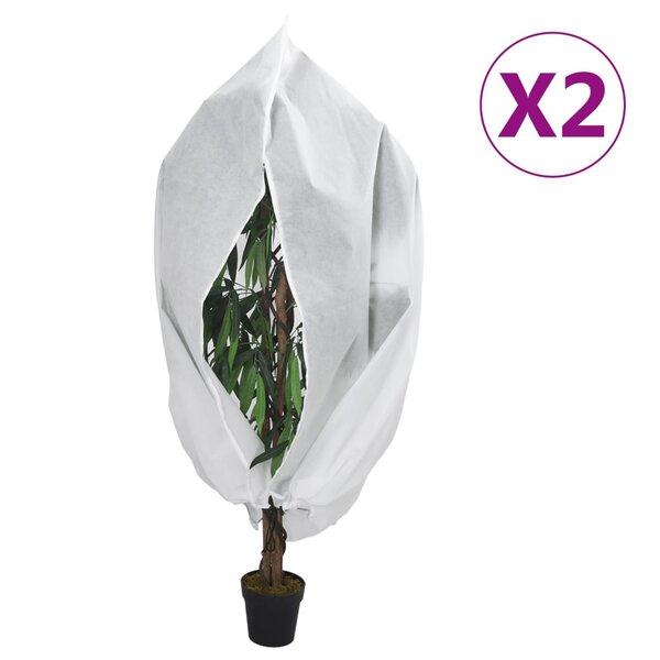 vidaXL Housses de protection pour plantes avec fermeture éclair 2 Pièces