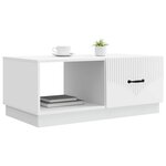 vidaXL Table basse Blanc 90 x 50 x 37 cm Bois d'ingénierie