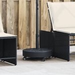 vidaXL Base de parasol avec roues pour mâts Ø38 / 48 mm 27 kg rond