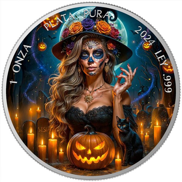 Pièce de monnaie en Argent g 31.1 (1 oz) Millésime 2024 DIA DE LOS MUERTOS