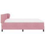 vidaXL Lit à ressorts avec tête de lit Rose 180 x 200 cm Velours