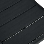 vidaXL Chaises de jardin lot de 4 Noir PEHD Aspect de bois