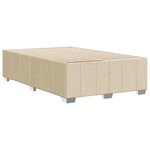 vidaXL Cadre de lit sans matelas crème 120x190 cm tissu