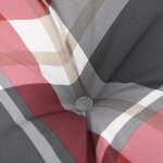 vidaXL Coussin rond motif à carreaux rouge Ø 100 x11 cm tissu oxford