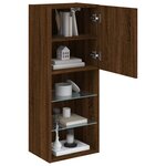 vidaXL Meuble TV avec lumières LED chêne marron 40 5x30x102 cm
