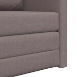 vidaXL Canapé-lit avec coussin Taupe 74 x 77 x 81 cm tissu