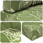 vidaXL Coussin de canapé d'extérieur 2 Pièces Modèle feuille Polyester