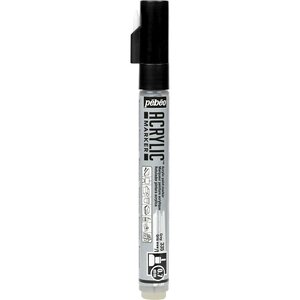 Marqueur acrylique Pointe ronde 0 7mm Gris PÉBÉO