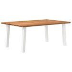 vidaXL Table à manger marron clair bois de chêne massif rectangulaire