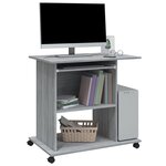 vidaXL Bureau d'ordinateur Sonoma gris 80x50x75 cm Bois d'ingénierie