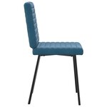vidaXL Chaises à manger lot de 2 Bleu Velours