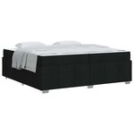 vidaXL Cadre de lit avec matelas Noir 200 x 200 cm tissu