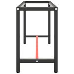vidaXL Cadre de banc de travail Noir et rouge mat 140x50x79 cm Métal