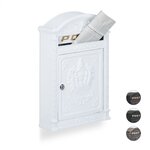 Boîte Aux Lettres Murale Vintage Blanc