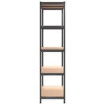 vidaXL Étagère de rangement 5 niveaux Anthracite Acier bois ingénierie