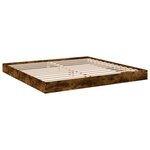 vidaXL Cadre de lit sans matelas chêne fumé 180x200 cm