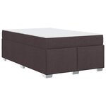 vidaXL Cadre de lit avec matelas Marron foncé 120 x 190 cm tissu