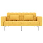 vidaXL Canapé-lit Jaune Tissu