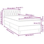 vidaXL Sommier à lattes de lit avec matelas rose 100x220 cm velours