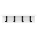 vidaXL Porte-manteau mural Blanc 40 x 10.5 x 10.5 cm Bois d'ingénierie