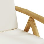 vidaXL Chaises inclinables de jardin pliantes lot de 2 coussins bambou