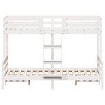 vidaXL Lit superposé sans matelas 80x200/120x200 cm blanc bois massif