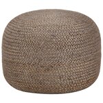vidaXL Pouf fait à la main Gris clair 45 x 30 cm Jute