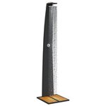 vidaXL Douche d'extérieur noir 55x60x224 cm résine tressée bois acacia