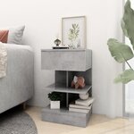 vidaXL Tables de chevet 2 Pièces Gris béton 40x35x65 cm