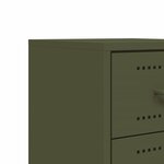 vidaXL Table de chevet vert olive 36x39x60 5 cm acier