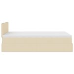 vidaXL Cadre de lit ottoman avec matelas crème 120x190 cm tissu