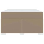 vidaXL Cadre de lit avec matelas Cappuccino 120 x 190 cm tissu