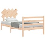 vidaXL Cadre de lit sans matelas 90x200 cm bois massif