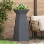 vidaXL Jardinières sur pilier   2 pièces avec bol anthracite  dimensions 40x40x100 cm en acier.