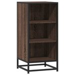 vidaXL Buffet chêne marron 35 5x35x76 cm bois d'ingénierie et métal