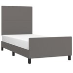 vidaXL Cadre de lit sans matelas gris 100x200 cm similicuir