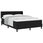 vidaXL Lit à ressorts avec tête de lit Noir 190 x 140 cm tissu