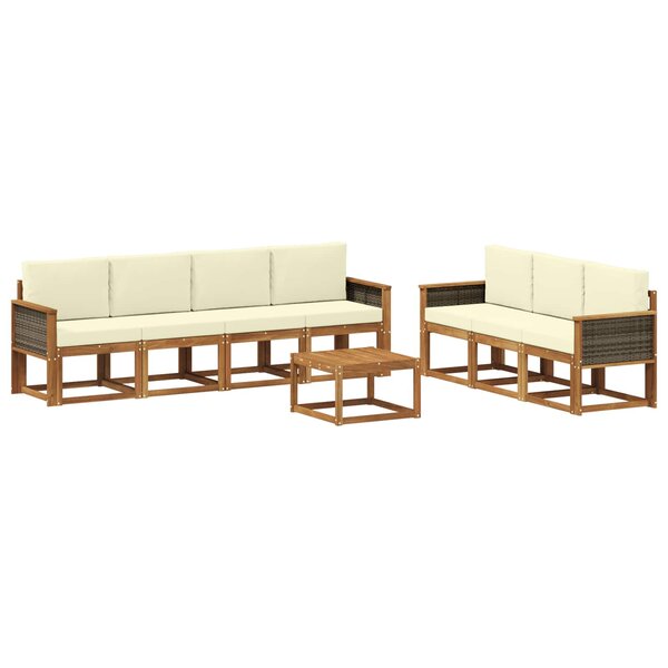 vidaXL Ensemble de canapés d'extérieur 7 pc