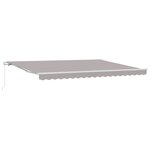 Store rétractable manuel vidaXL Gris clair 450x350 cm
