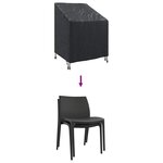 vidaXL Housse de chaise de jardin Noir 75 x 78 x 65 / 100 cm Tissu 210D