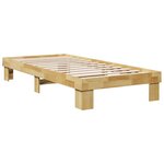vidaXL Cadre de lit sans matelas 75x190 cm bois massif de chêne